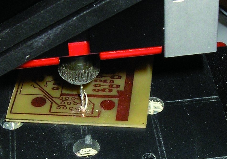UNIMAT CNC milling project with circuit board